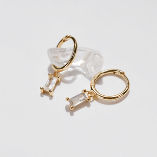 Gold CZ Hoops